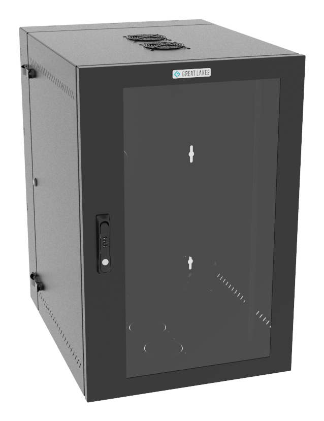 Vertiv VR Rack GL36WMCMP-B-SC-AF-00 rack cabinet 19U Wall mounted rack Black – image 1