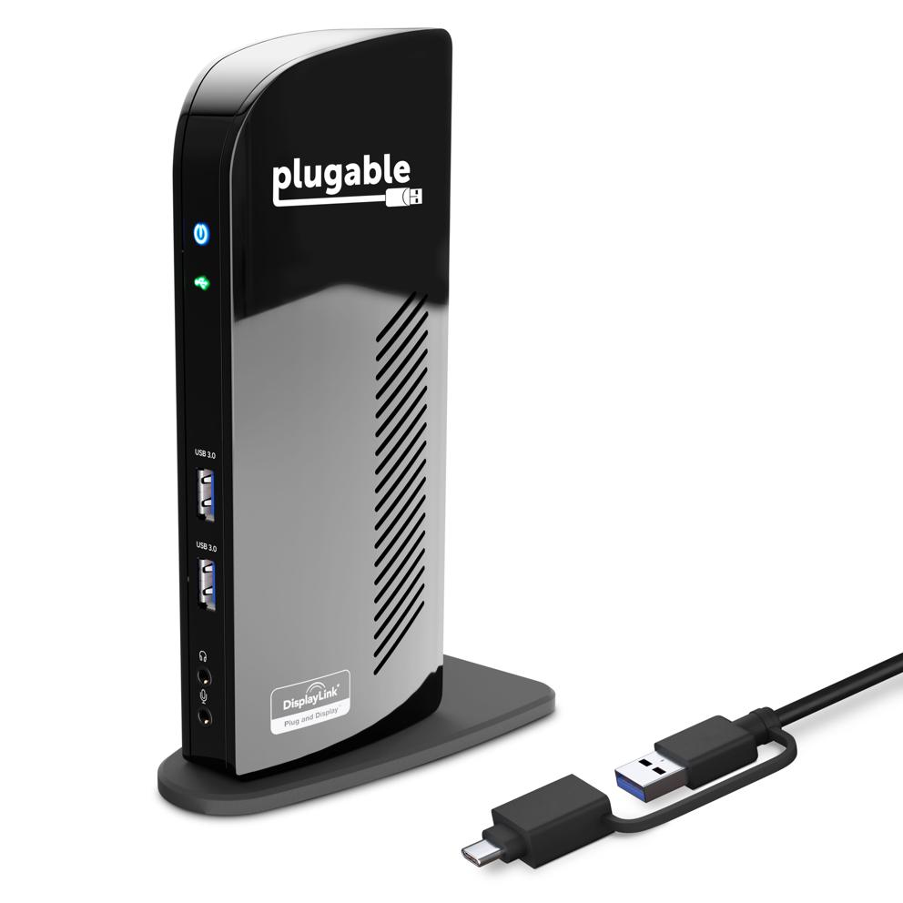 Plugable Technologies UD-3900C Wired USB 3.2 Gen 1 (3.1 Gen 1) Type-C Black