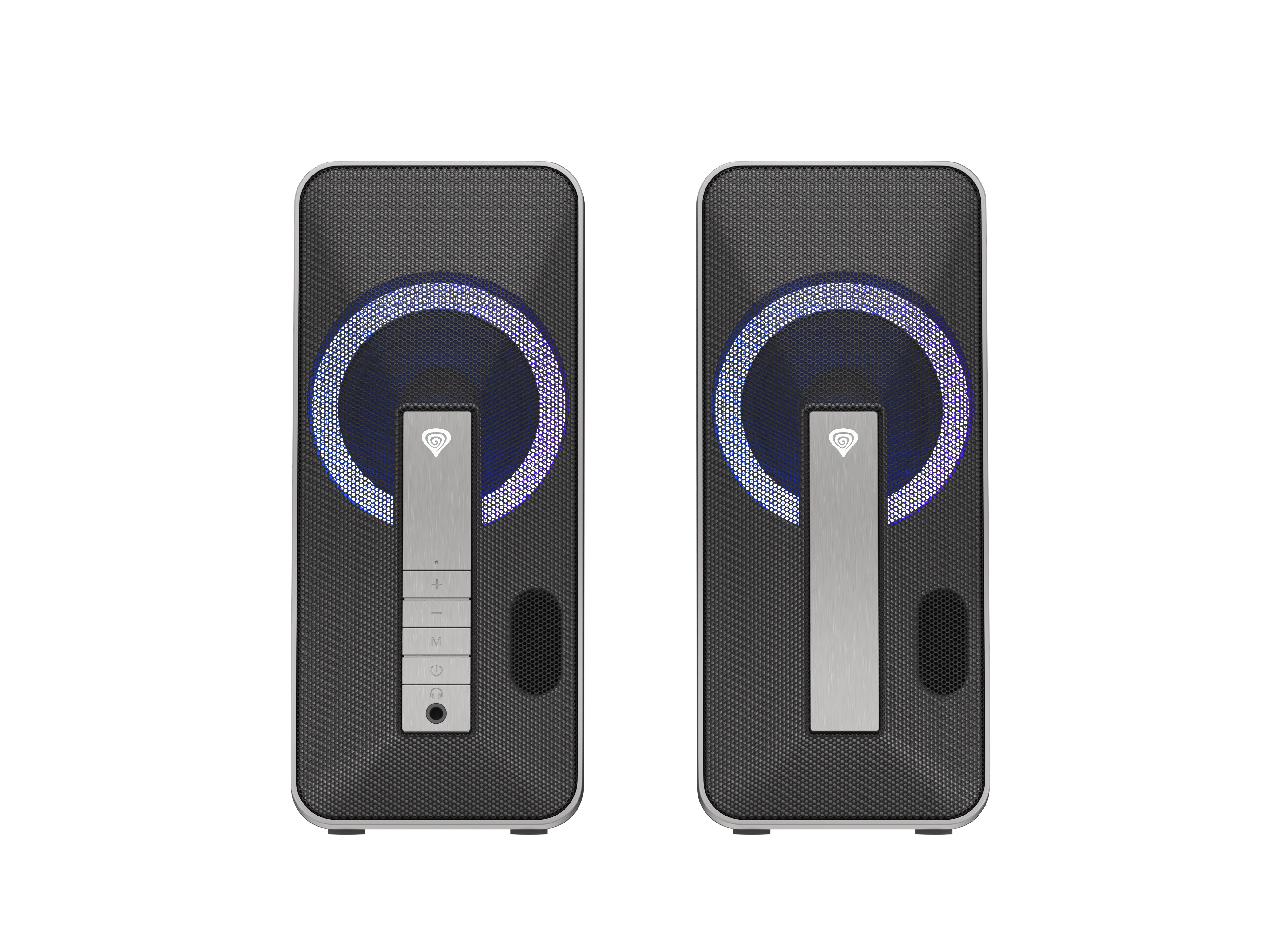 GENESIS Helium 100 BT RGB set di altoparlanti 10 W PC/PC portatile Nero, Argento 2.0 canali Bluetooth