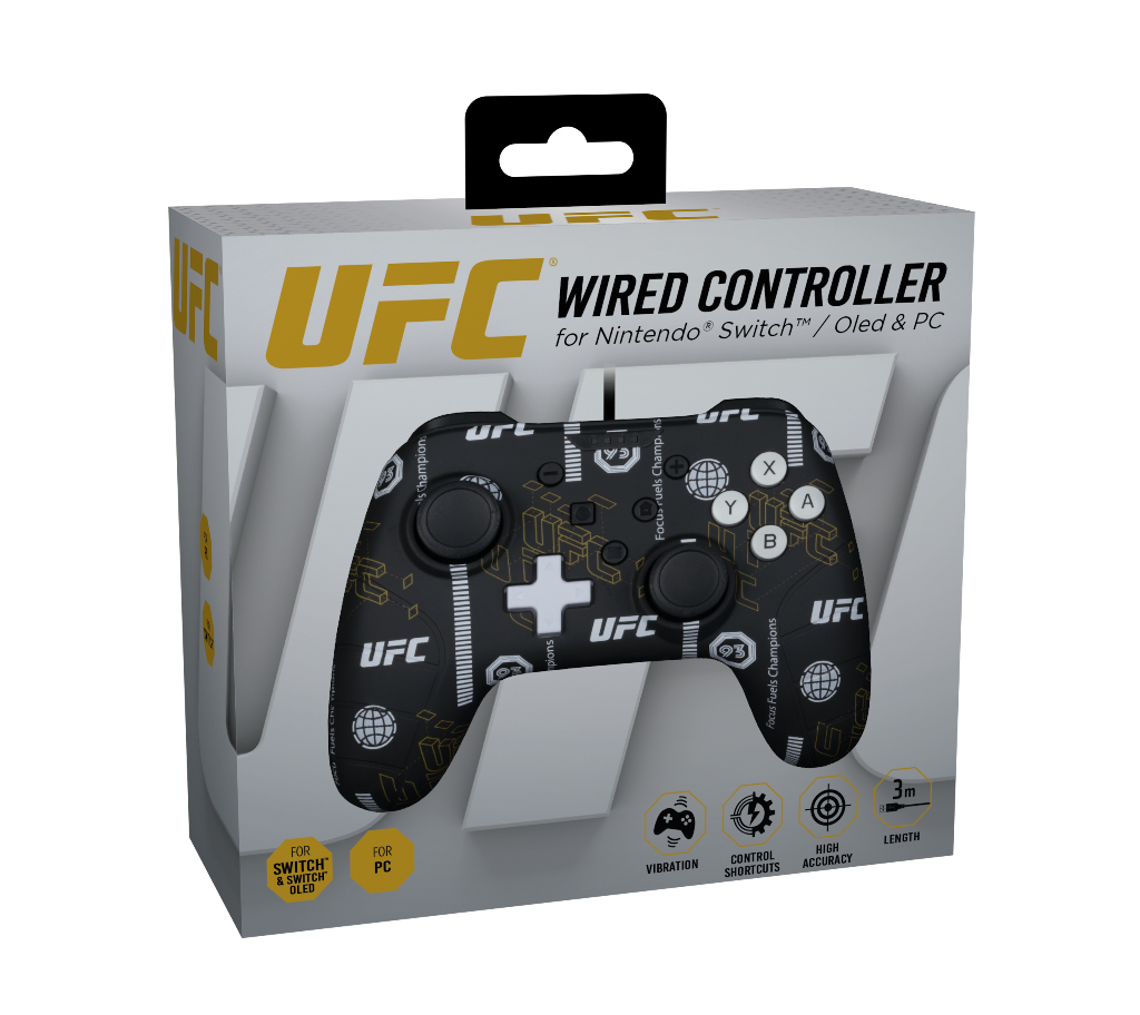 Konix UFC Black, White USB Gamepad Analogue / Digital Nintendo Switch, Nintendo Switch Lite, PC – image 5