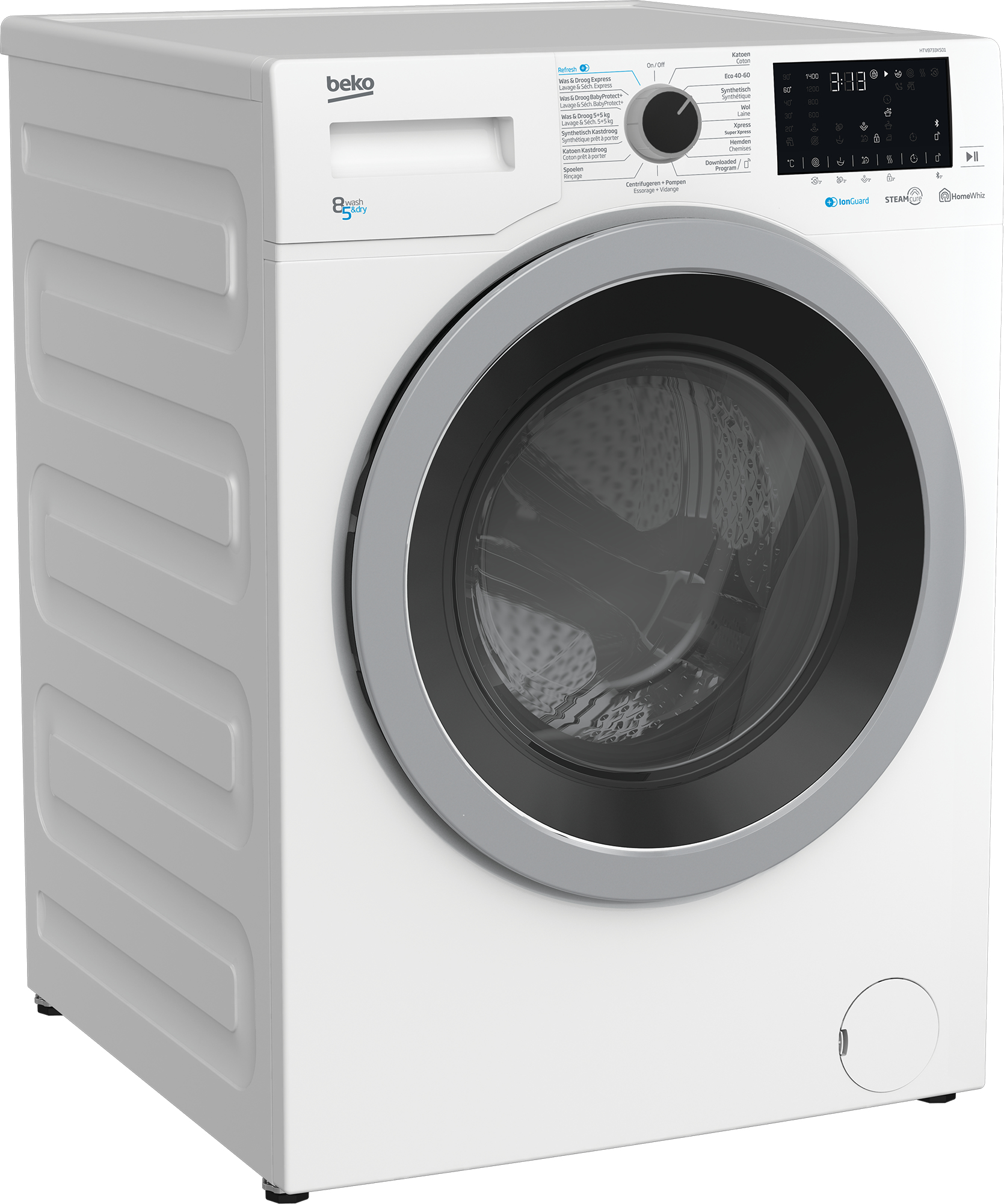 Beko HTV8733XS01 washer dryer Freestanding Front-load White – image 2