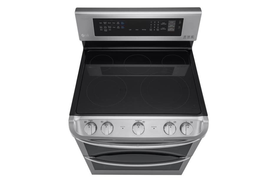 LG LDE4413ST cooker Freestanding cooker Electric Black, Stainless steel – image 2