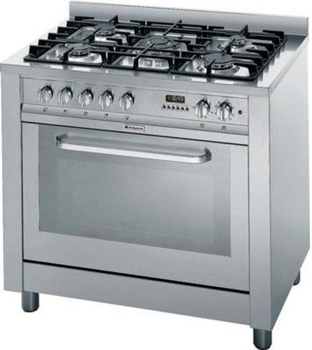Hotpoint EG900X cooker Freestanding cooker Electric Gas Black