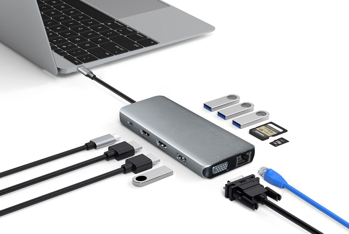 eSTUFF ES623009 interface hub Grey – image 6