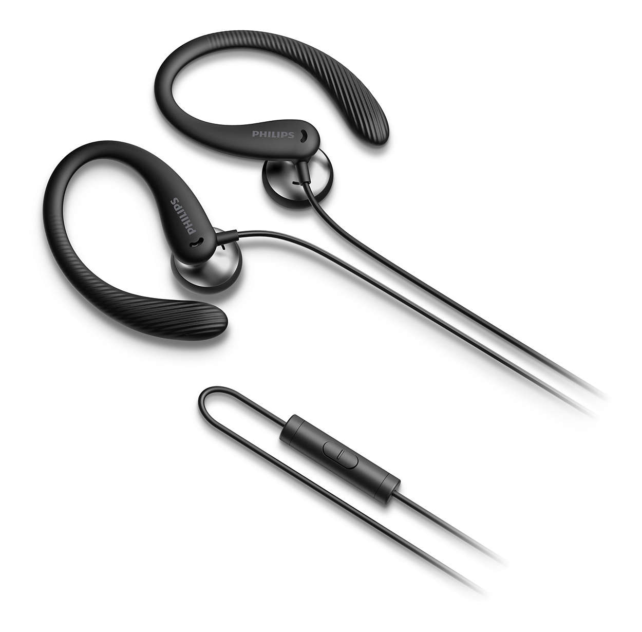 Philips TAA1105BK/00 headphones/headset Wired Ear-hook, In-ear Sports Black – image 2