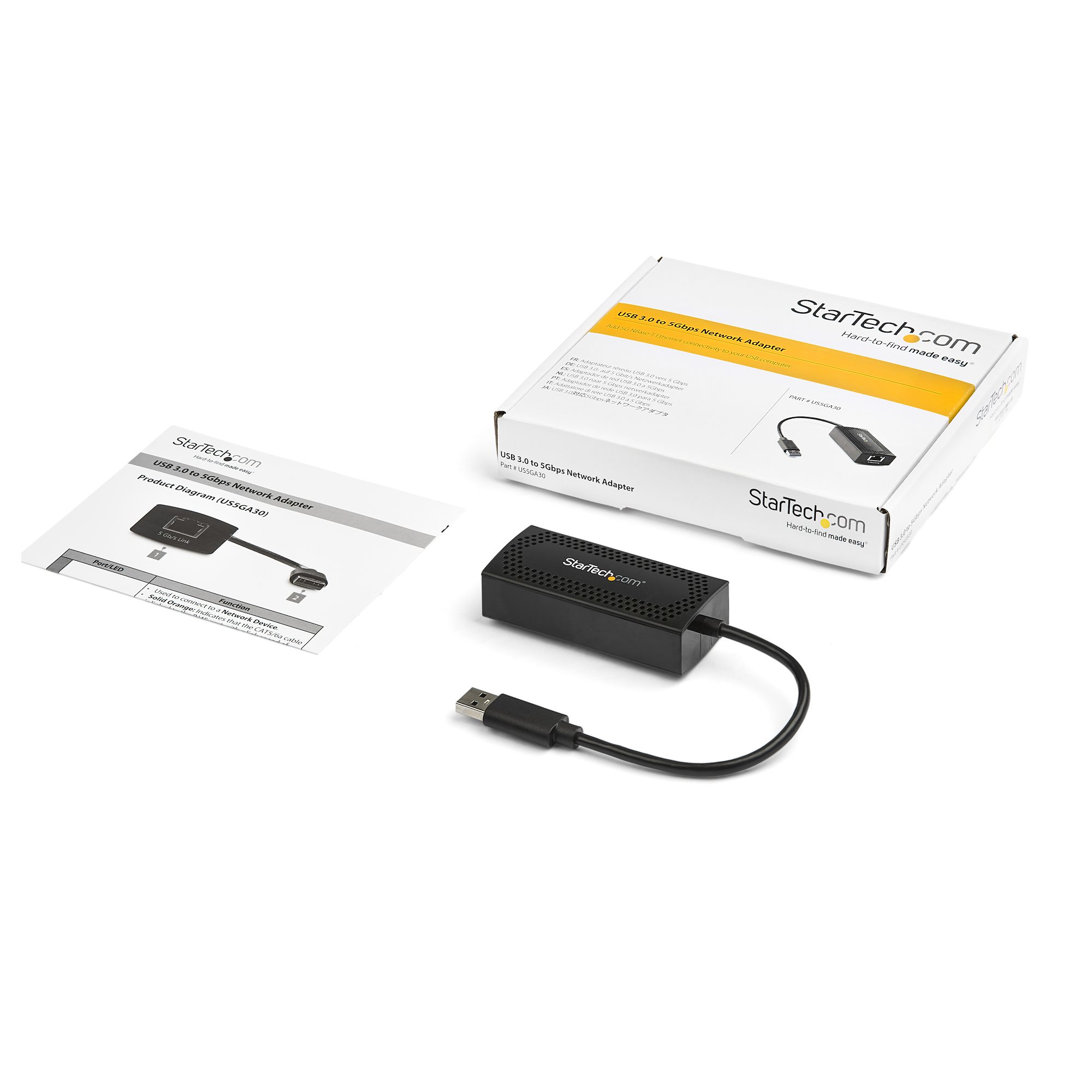 StarTech.com 5GbE USB A to Ethernet Adapter - NBASE-T NIC - USB 3.0 Type A 2.5 GbE /5 GbE Multi Speed Gigabit Network - USB 3.1 Laptop to RJ45/LAN - SurfaceBook – image 4