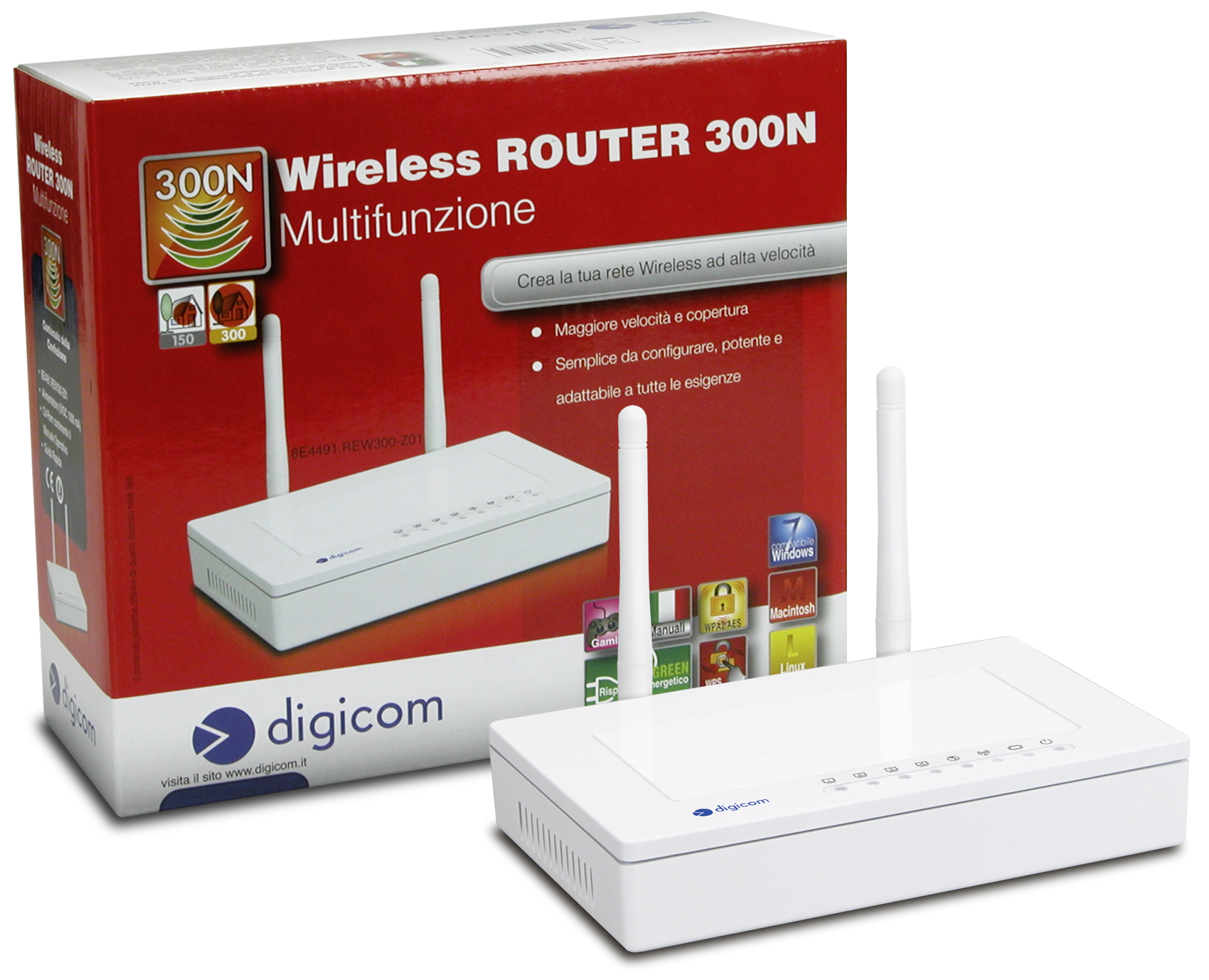 Digicom REW300-Z01 wireless router Fast Ethernet White – image 4