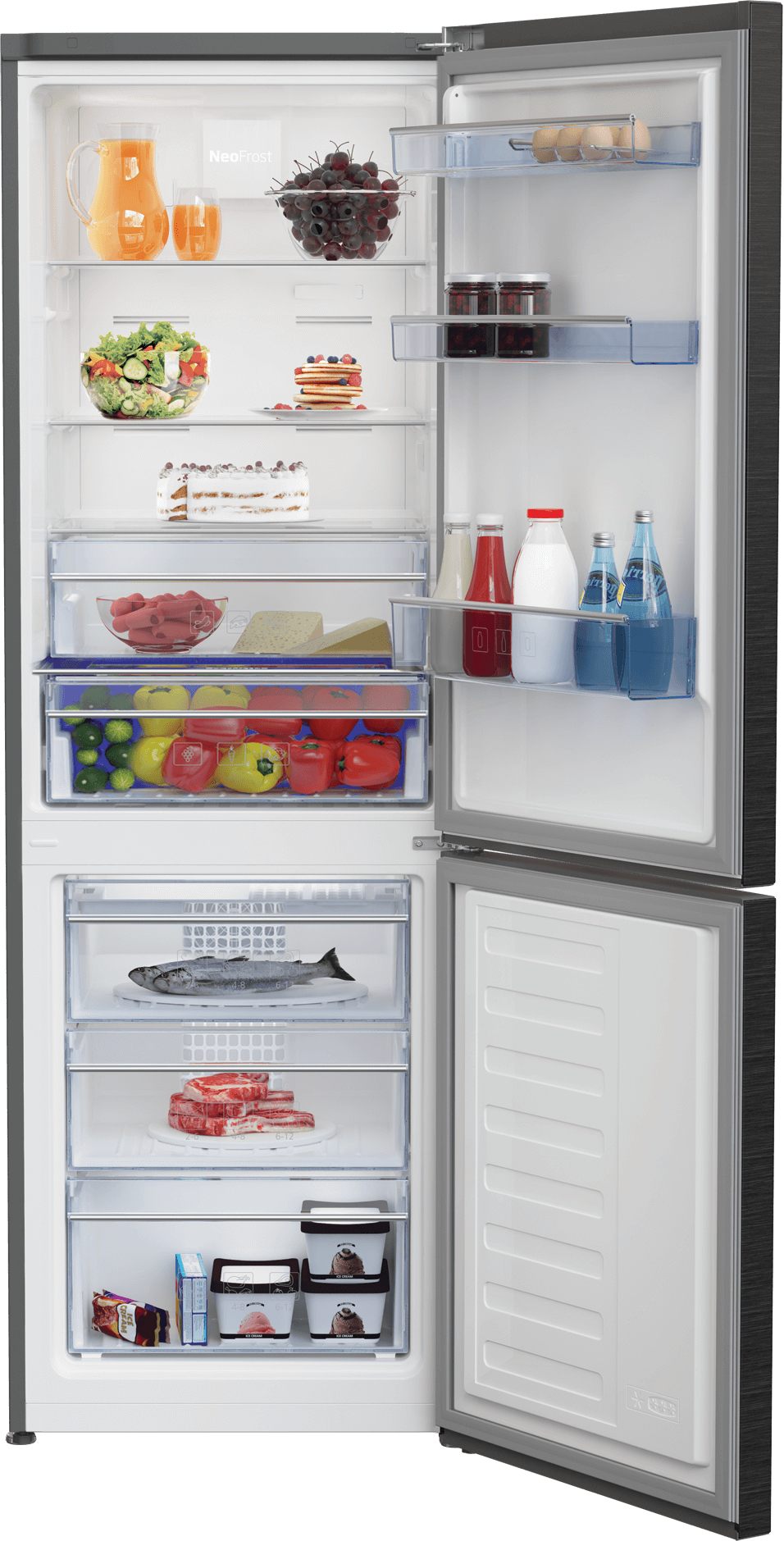 Beko RCNE365E30ZXR fridge-freezer Freestanding Black – image 3