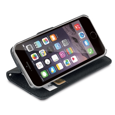Celly ONDAIPH6BK mobile phone case Folio Black – image 2
