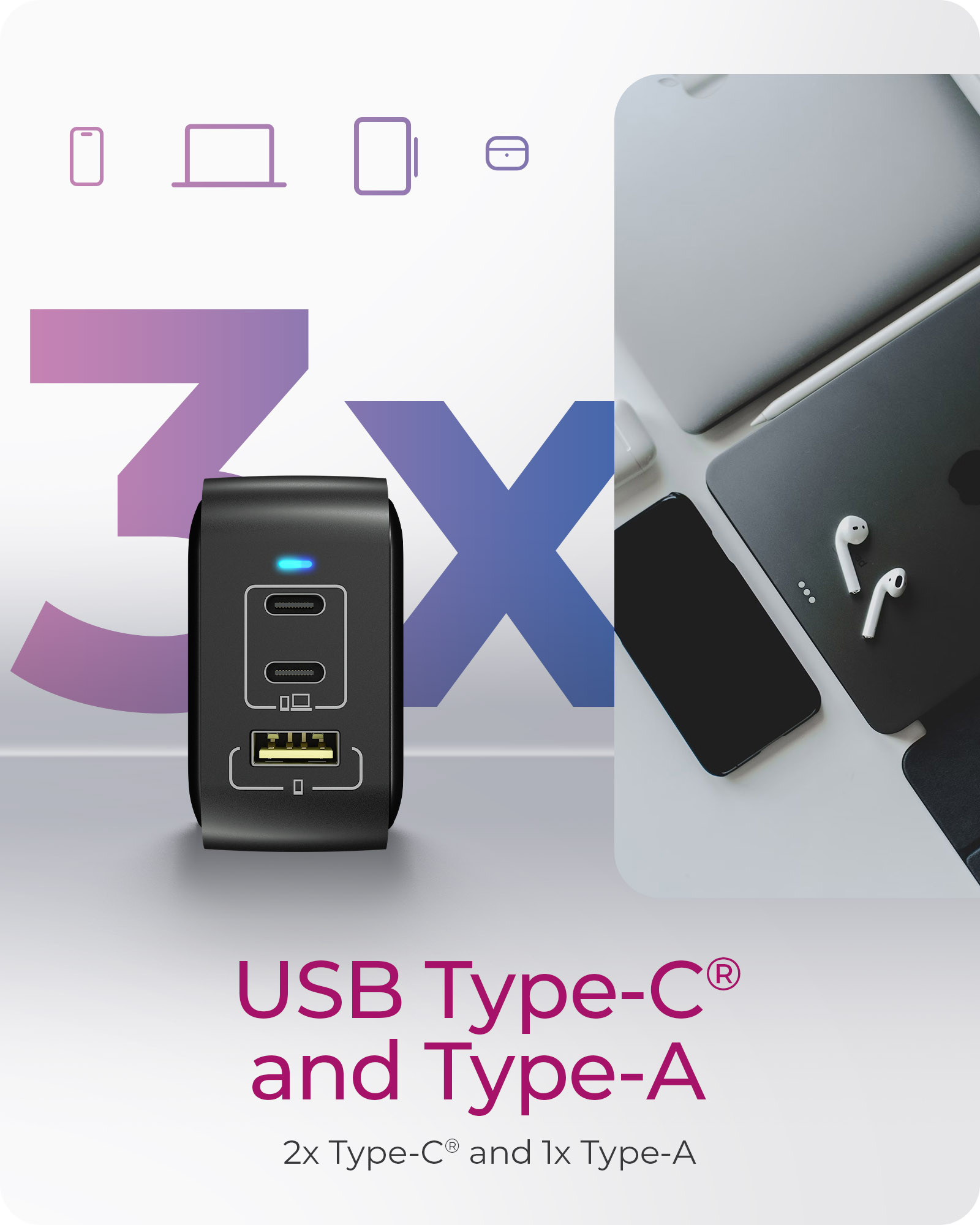 ICY BOX IB-PS1030-PD Universal Black AC Fast charging Indoor – image 4