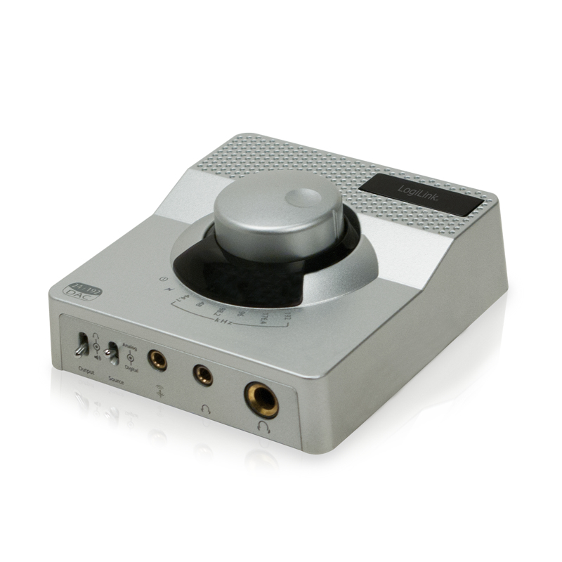 LogiLink UA0211 headphone amplifier 24-bit/192kHz Silver – image 1