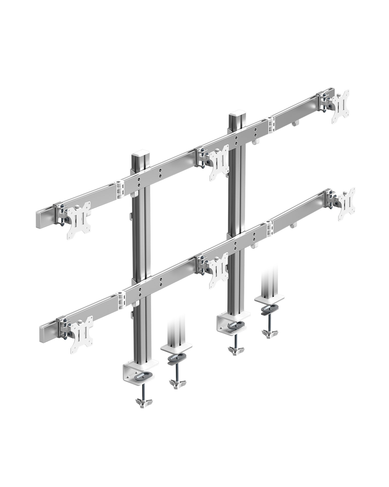Monitorständer IcyBox für 6x 32 Monitore Diamond Stand 666 Tischhalter für Monitor