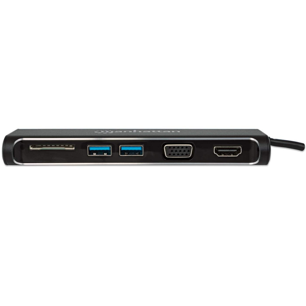 Manhattan USB-C 4-Port Hub/Dock/Converter, USB-C to HDMI or VGA and 2x USB-A Ports and SD Card Reader, 5 Gbps (USB 3.2 Gen1 aka USB 3.0); HDMI Ultra-High-Defini – image 3