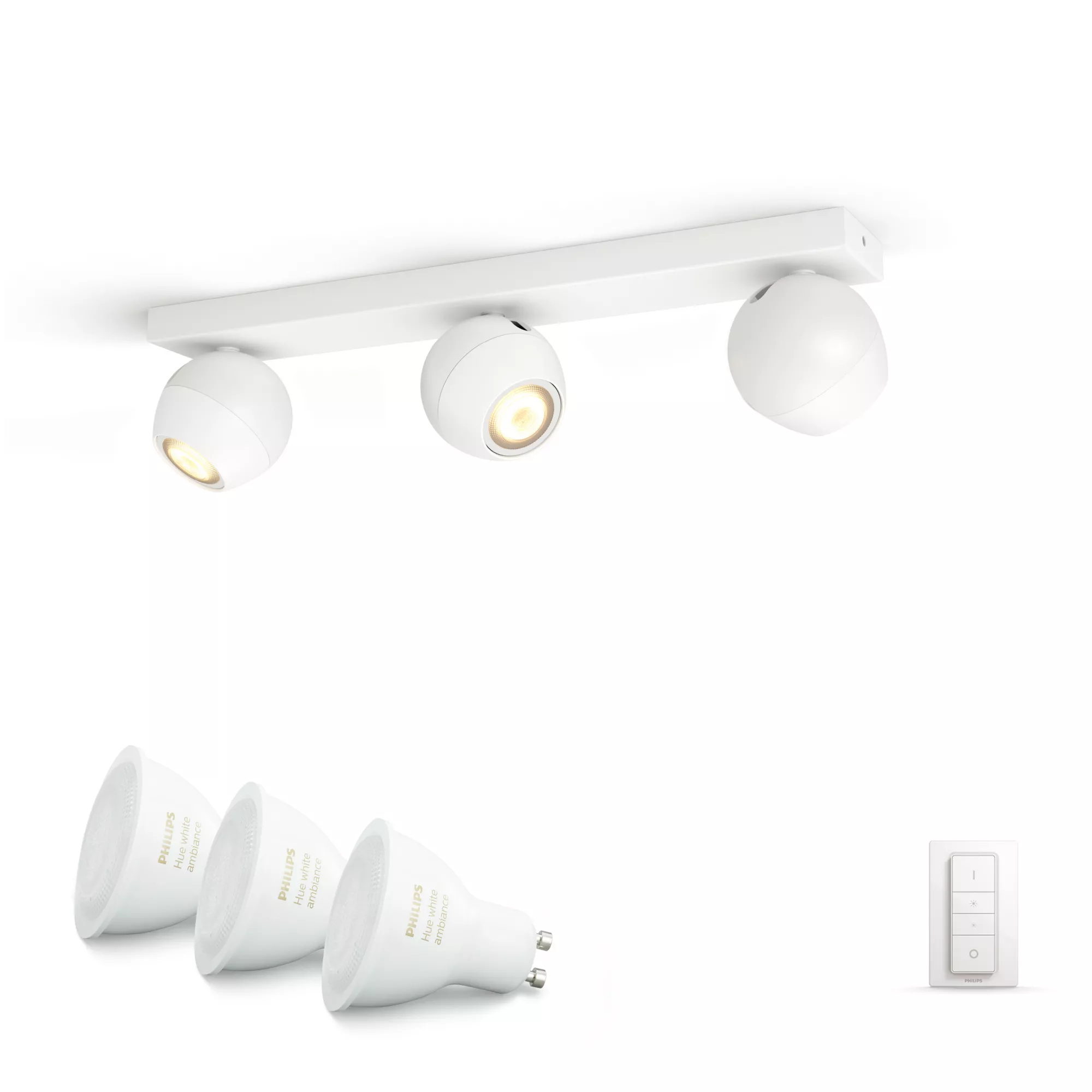 Philips by Signify Philips Hue White ambience Buckram triple spotlight – image 3