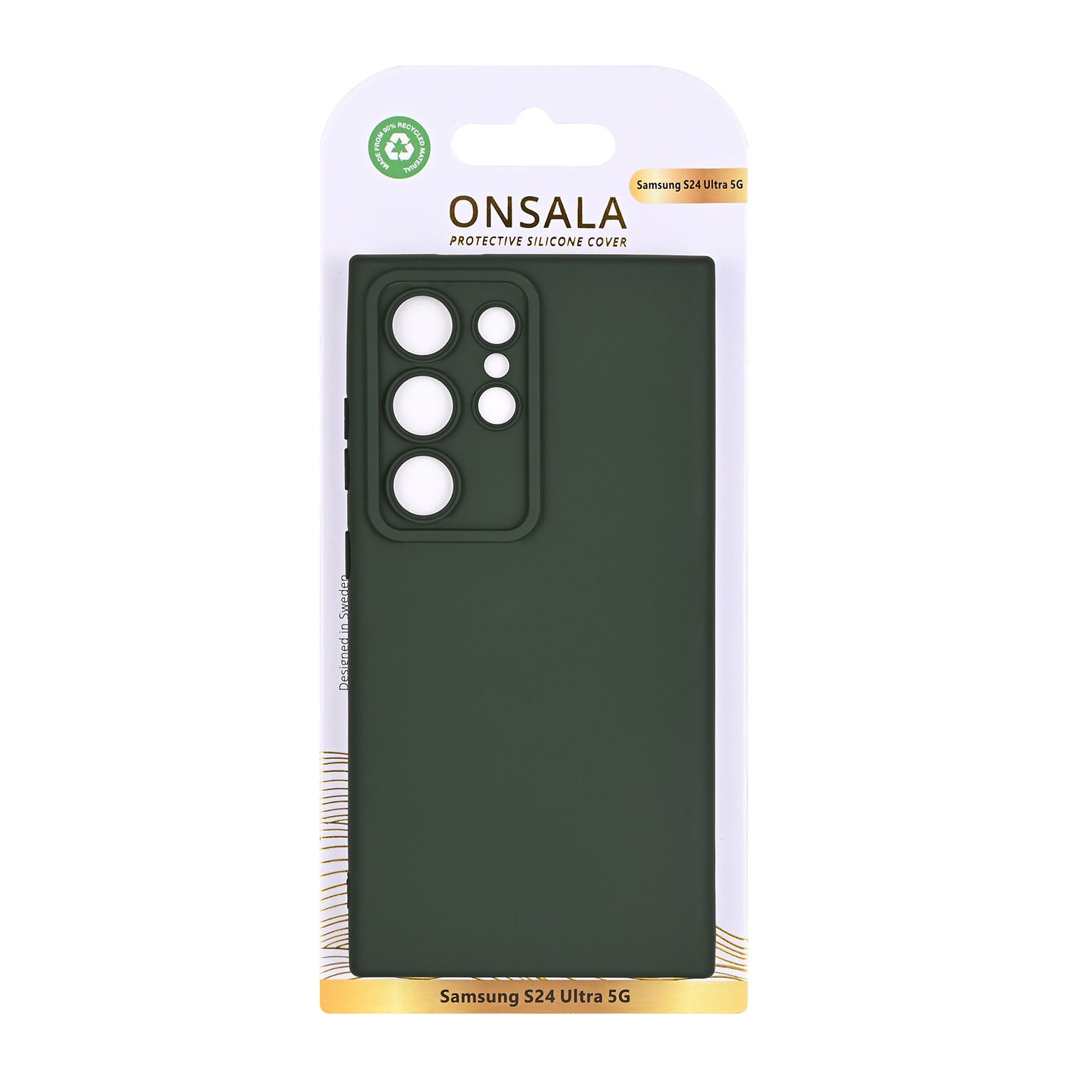 Onsala Phone Case with Silicone Feel Olive Green - Samsung S24 Ultra – image 2