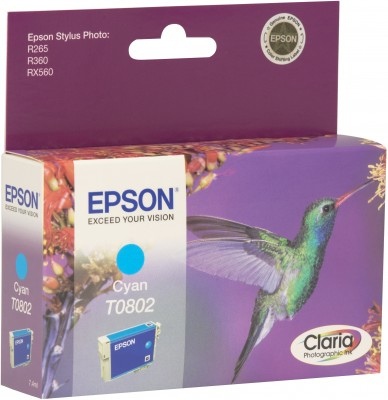 Epson T0802 Cyan Ink Cartridge – image 2
