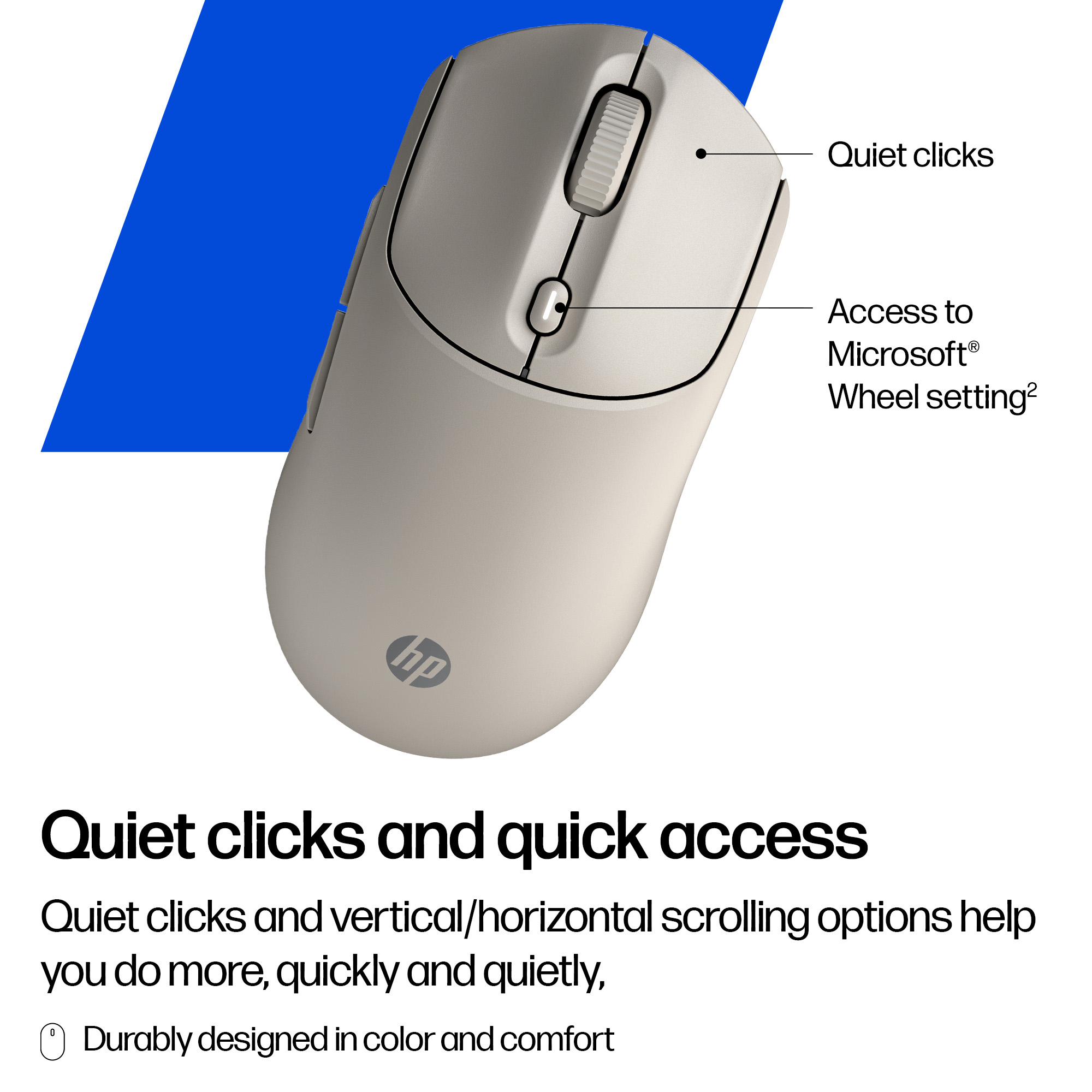 HP 400 Quiet Maple Wireless Mouse – image 3