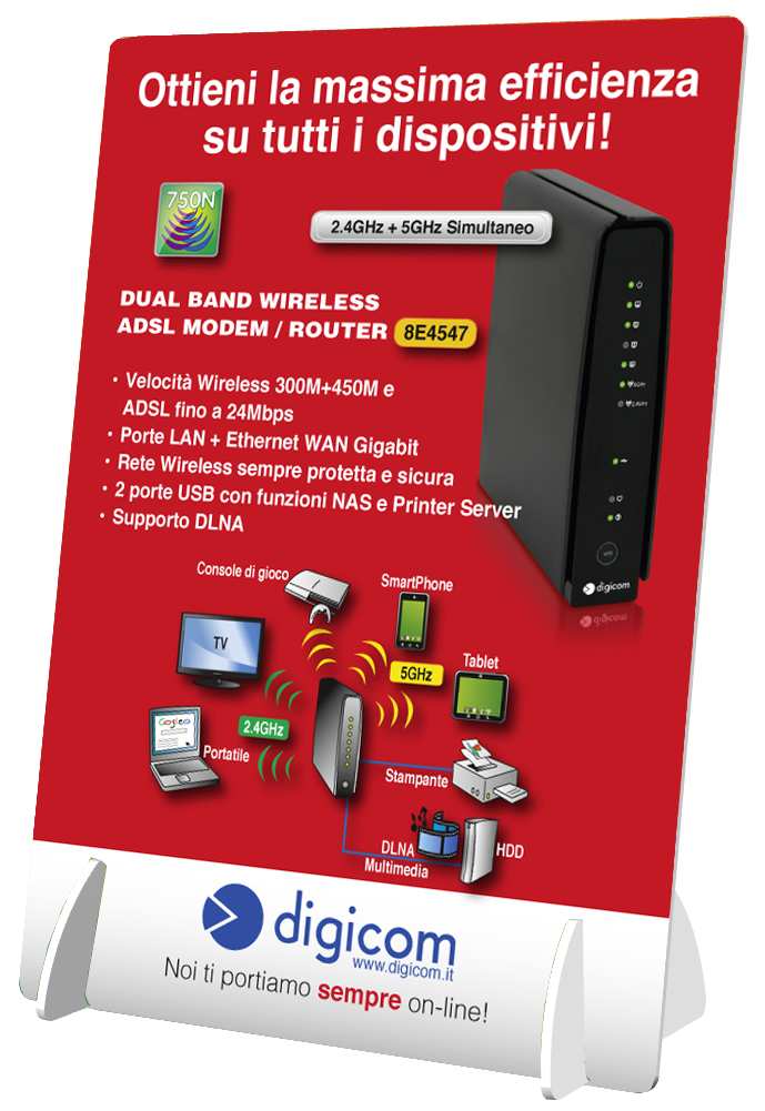 Digicom RAW750-A04 wireless router Gigabit Ethernet Dual-band (2.4 GHz – image 5
