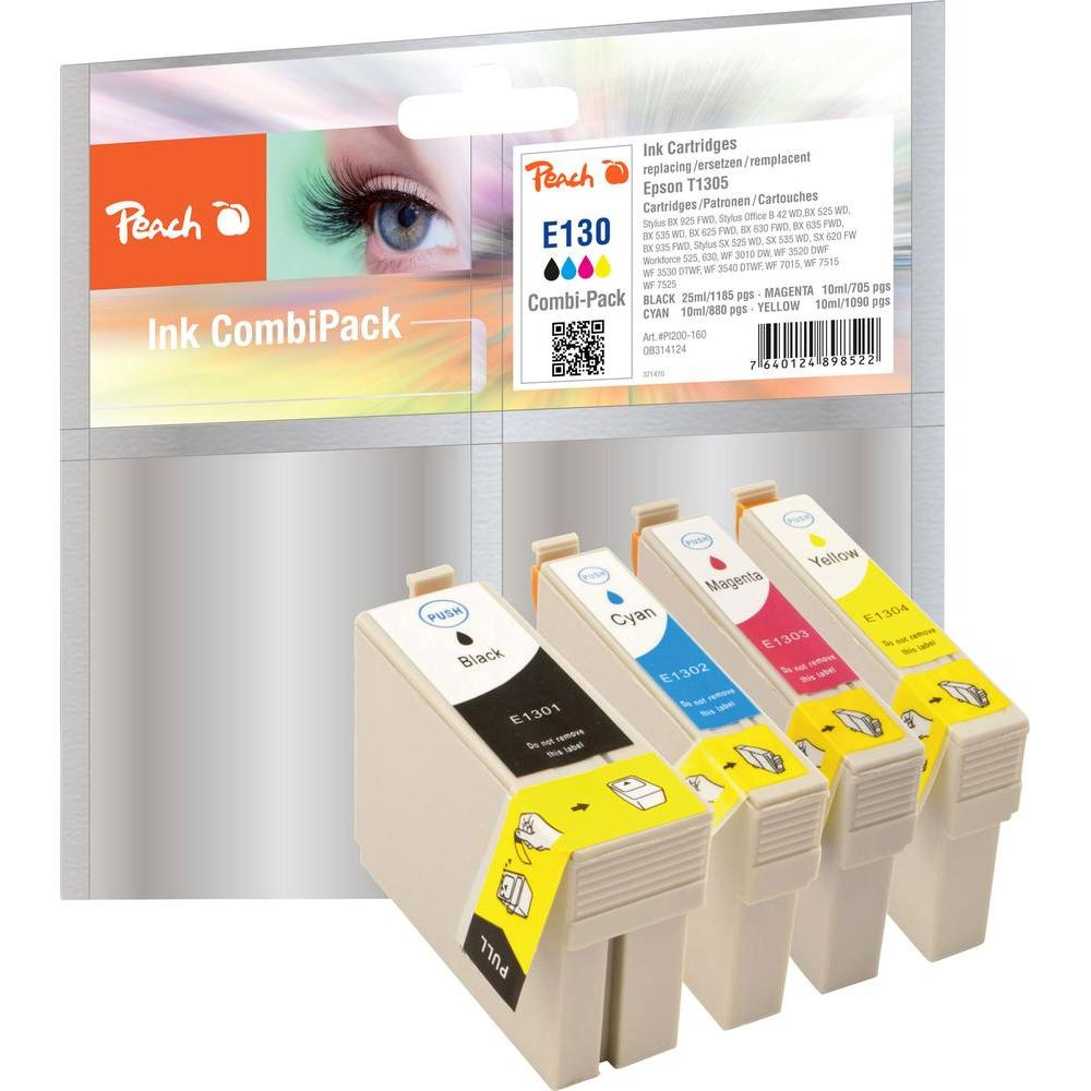 Peach PI200-160 ink cartridge 4 pc(s) Black, Cyan, Magenta, Yellow
