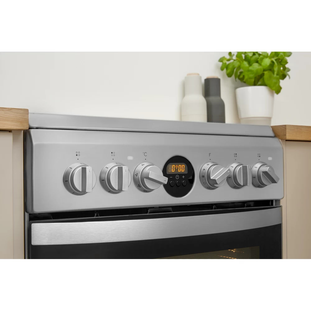 Indesit IS5V8CHX/E cooker Freestanding cooker Electric Ceramic hob Stainless steel – image 5