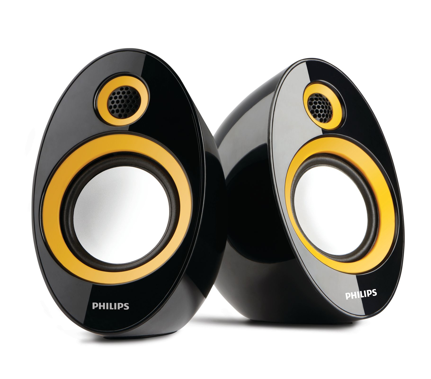Philips SPA60Y/94 loudspeaker Black, Yellow Wired