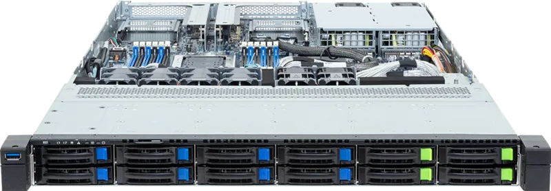 GIGABYTE R143-E32-AAC1 AMD SoC Socket SP6 Rack (1U) Black, Steel – image 2