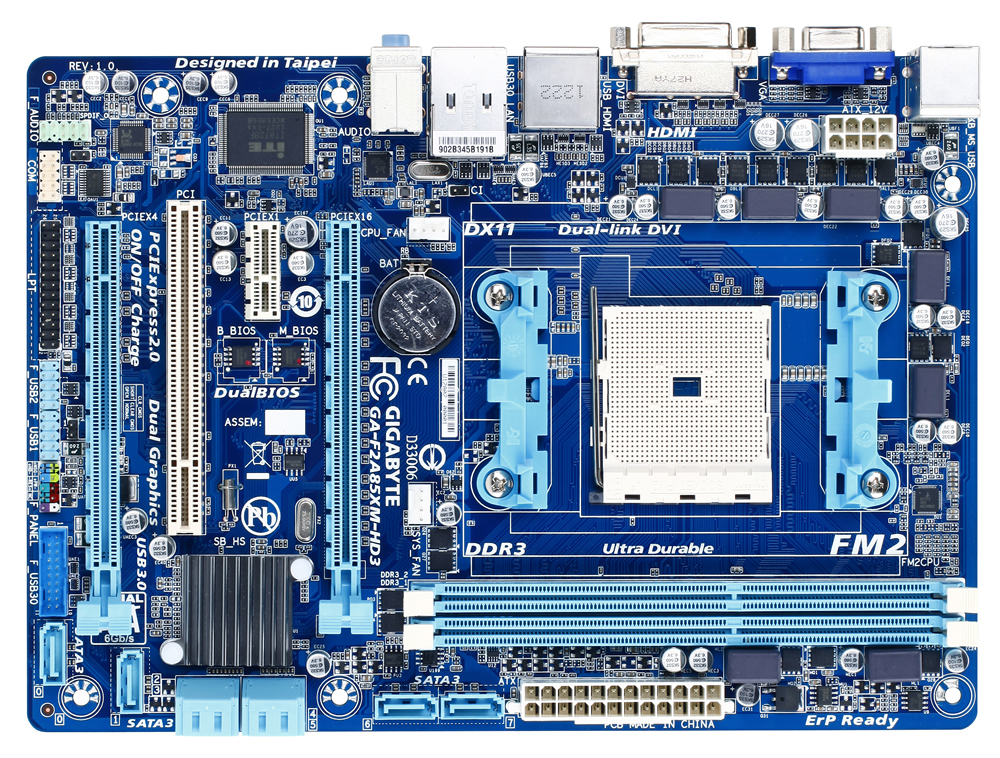 GIGABYTE GA-F2A85XM-HD3 motherboard AMD A85X Socket FM2 micro ATX – image 2