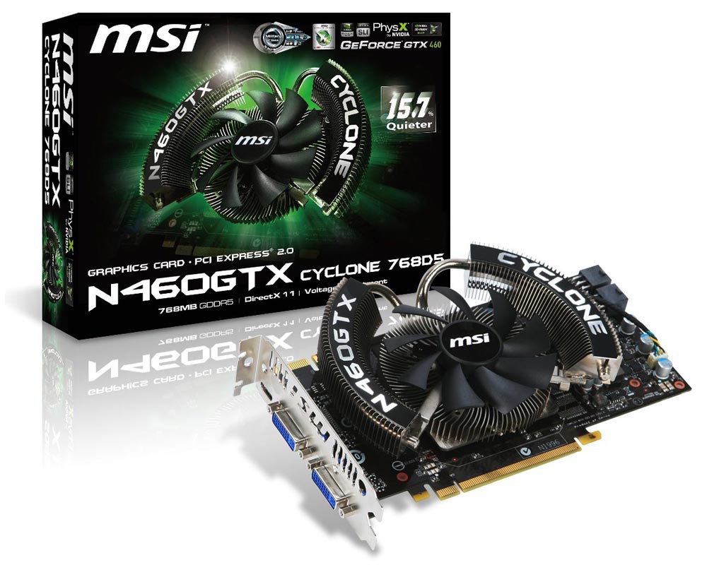 MSI GeForce GTX 460 Cyclone 768MB