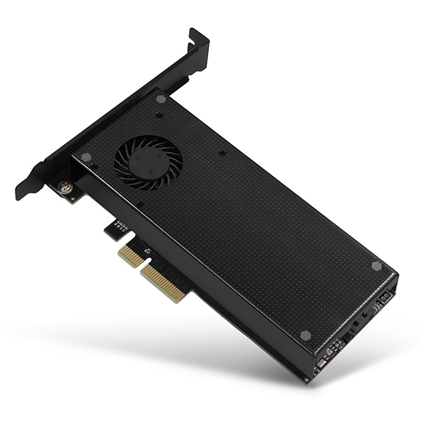 Axagon PCEM2-DC PCIe x4 - M.2 NVMe M-key + SATA B-key slot adapter w. cooler, SP & LP