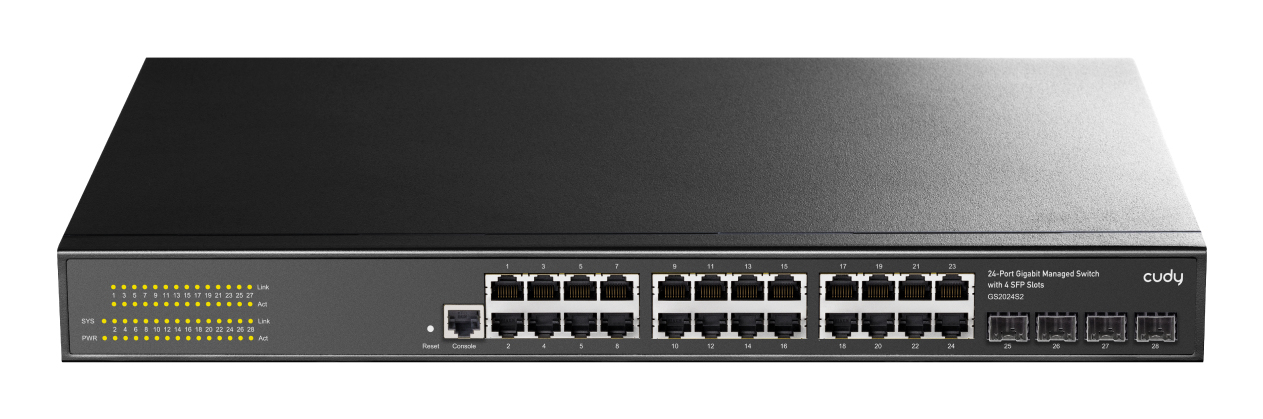 Cudy GS2024S2 switch Gestionado L2/L3 Gigabit Ethernet (10/100/1000) 1U Negro