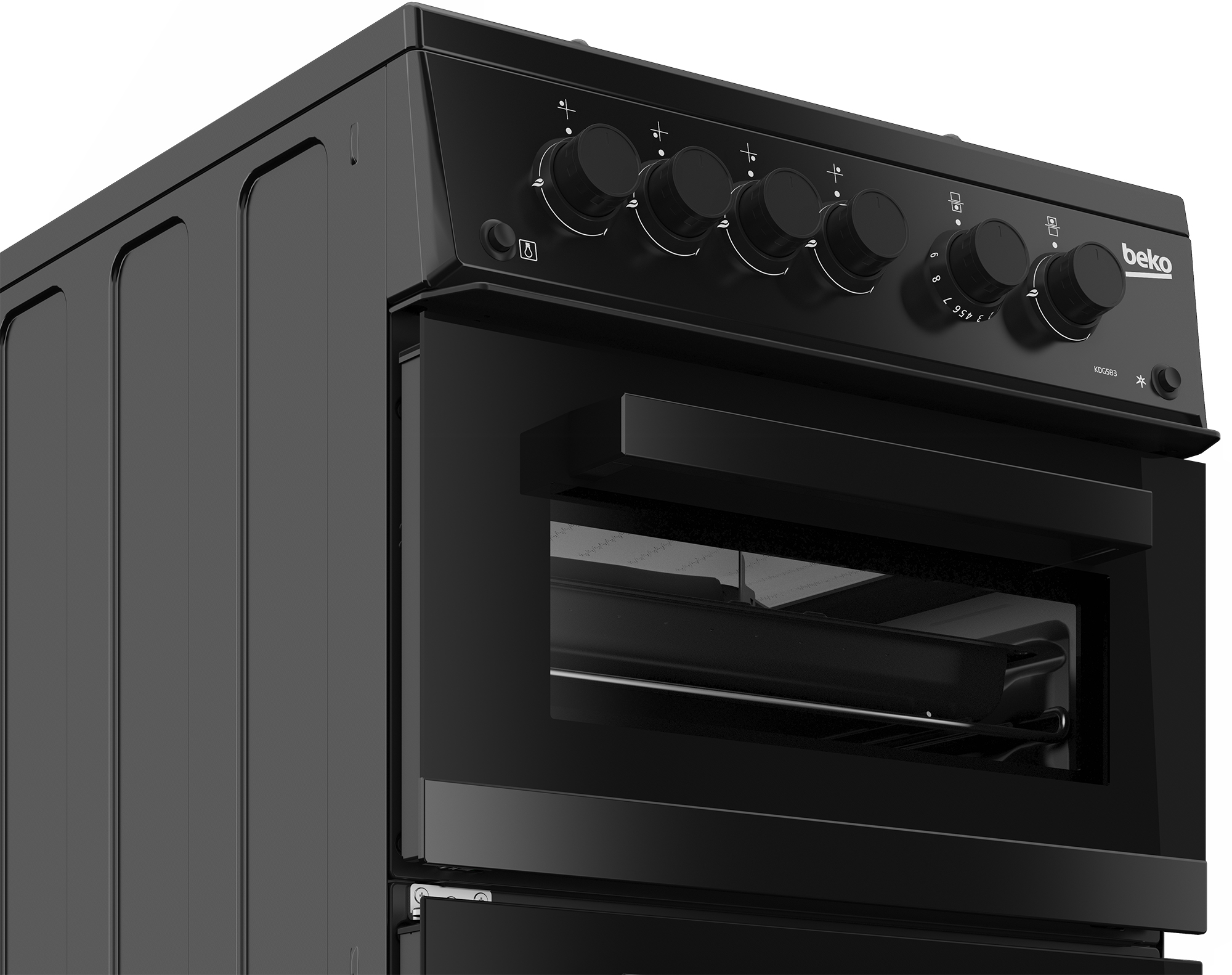 Beko KDG583K 50cm Freestanding Gas Twin Cavity Cooker – image 3
