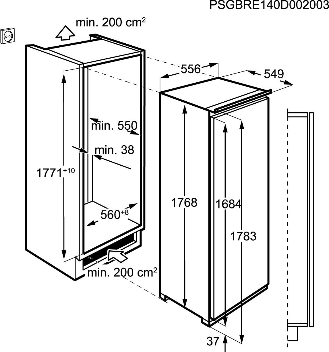AEG SFE81826ZC combi-fridge Built-in – image 3