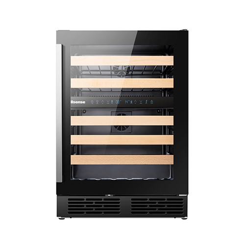 Hisense RW17W4NWLG0 Compressor wine cooler Freestanding Black 46 bottle(s)