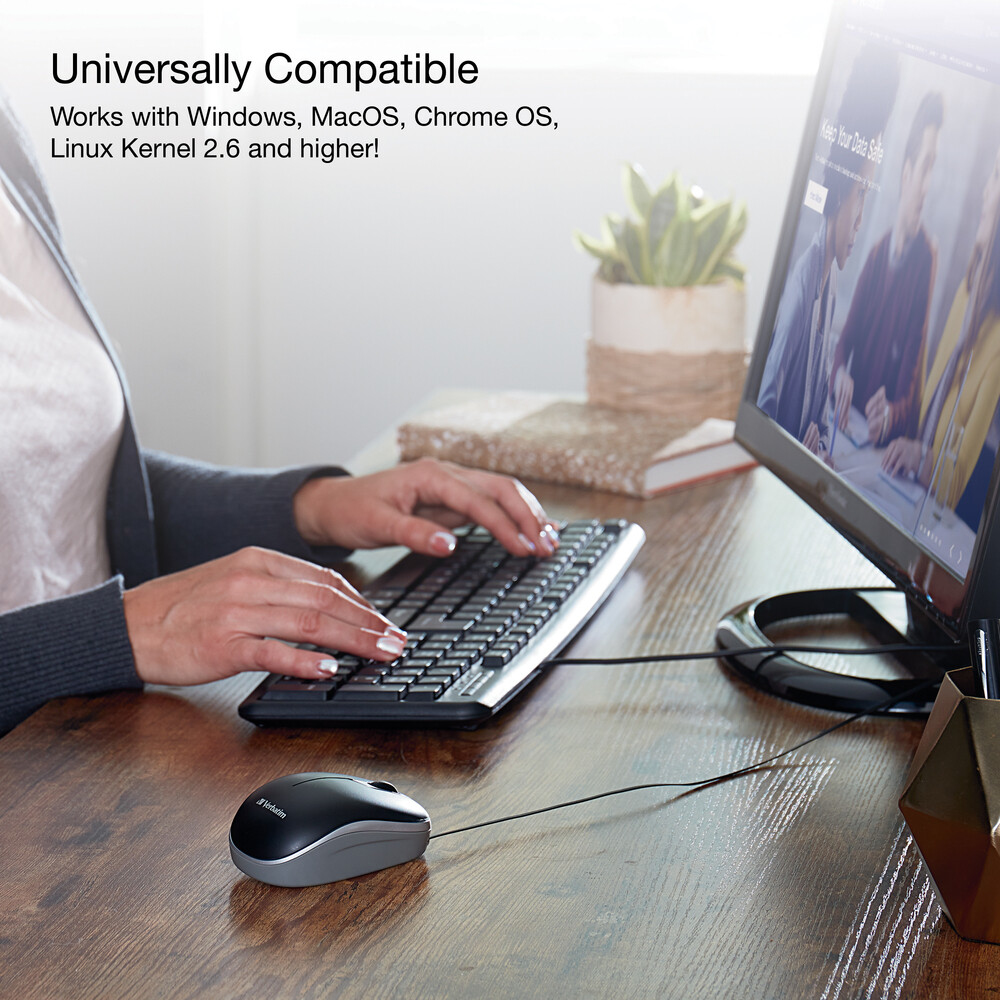 Verbatim 70751 mouse Office Ambidextrous USB Type-A Optical 1000 DPI – image 2