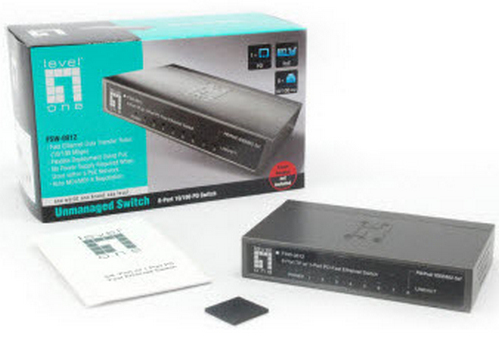 LevelOne FSW-0812 network switch Unmanaged Power over Ethernet (PoE) – image 4