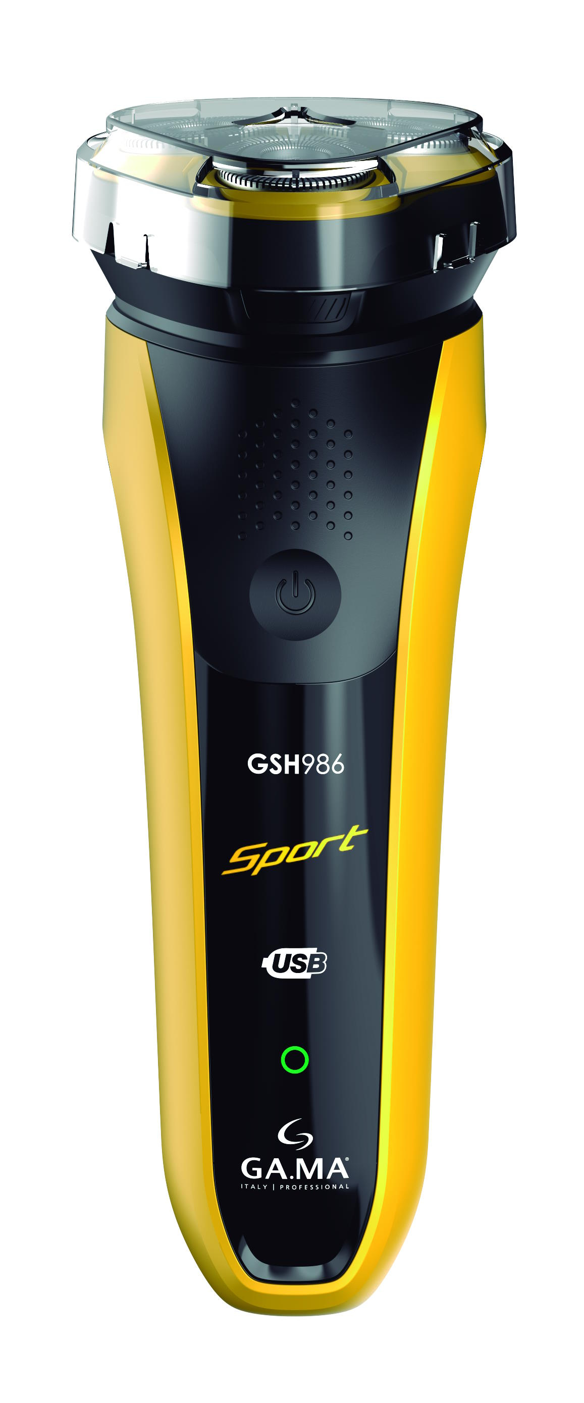 GA.MA GM0608 men's shaver Rotation shaver Trimmer Black, Yellow – image 2