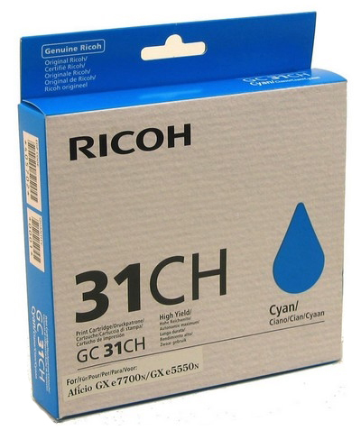 Ricoh RHGC31HC ink cartridge 1 pc(s) Original High (XL) Yield Cyan