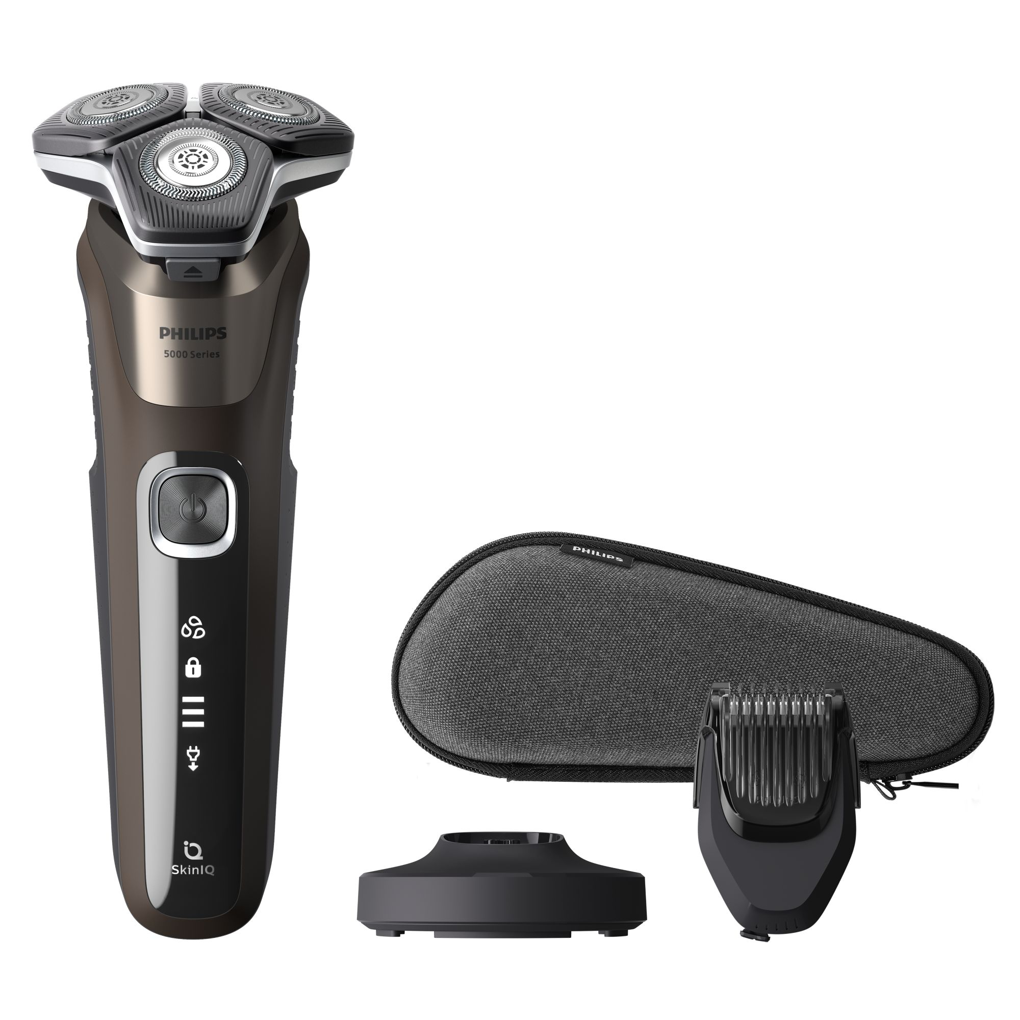 Philips SHAVER Series 5000 S5886/38 men's shaver Rotation shaver Trimmer Black, Brown – image 1