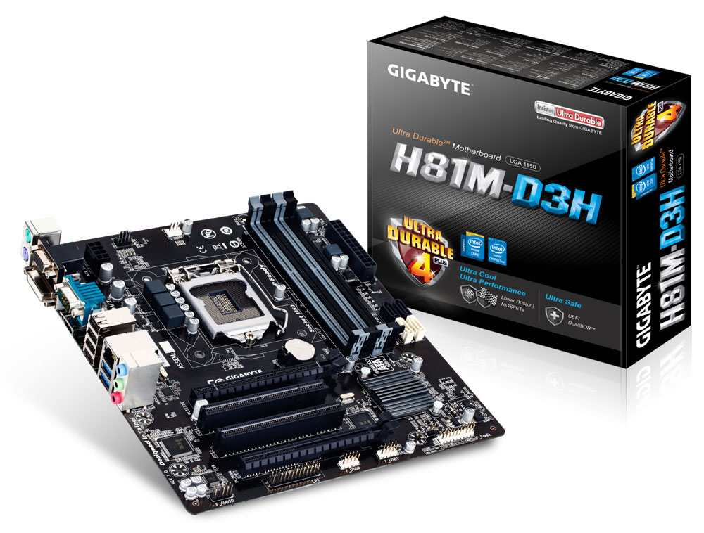 GIGABYTE GA-H81M-D3H motherboard Intel® H81 LGA 1150 (Socket H3) micro ATX