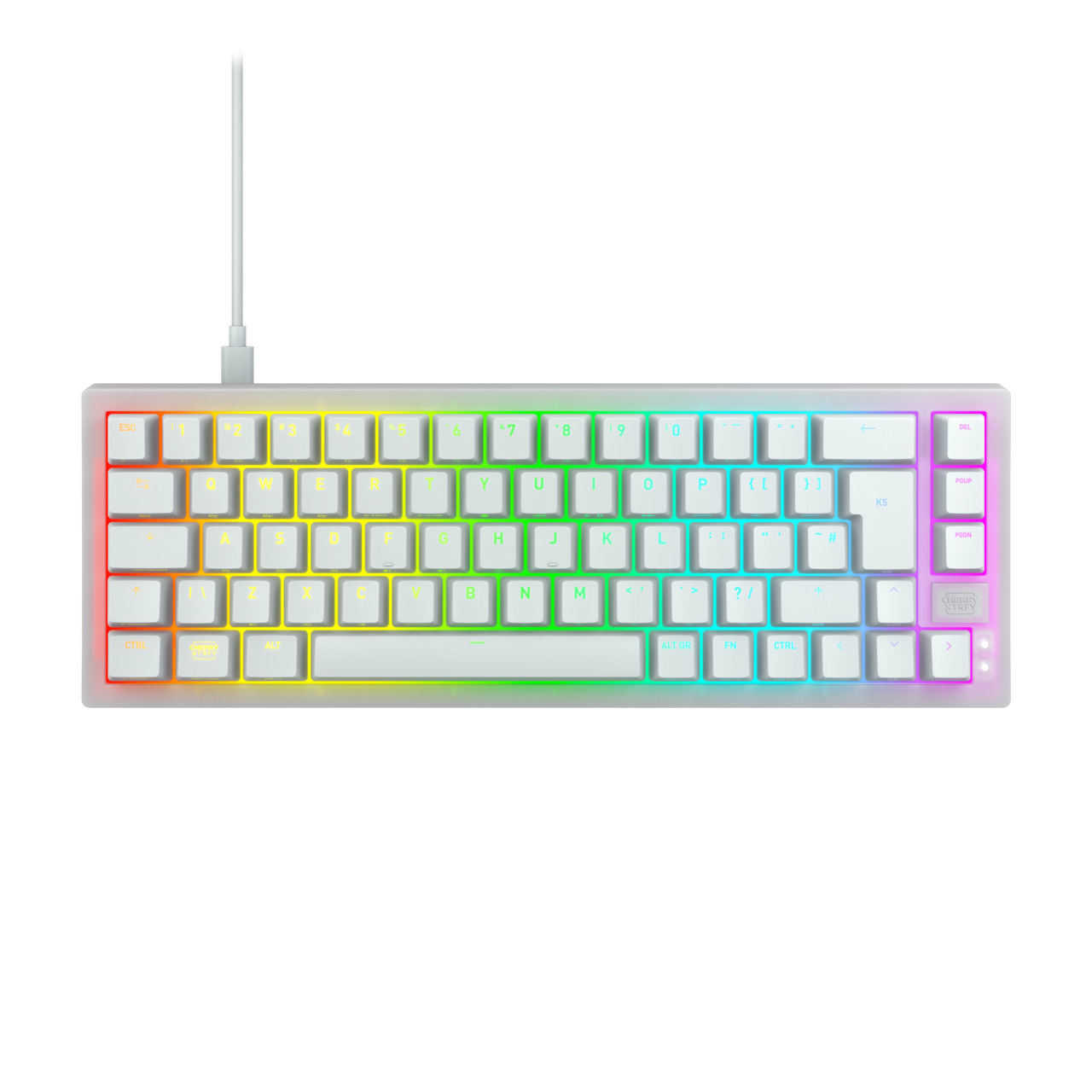 CHERRY K5V2 Compact tastiera Gaming USB QWERTY Inglese Bianco