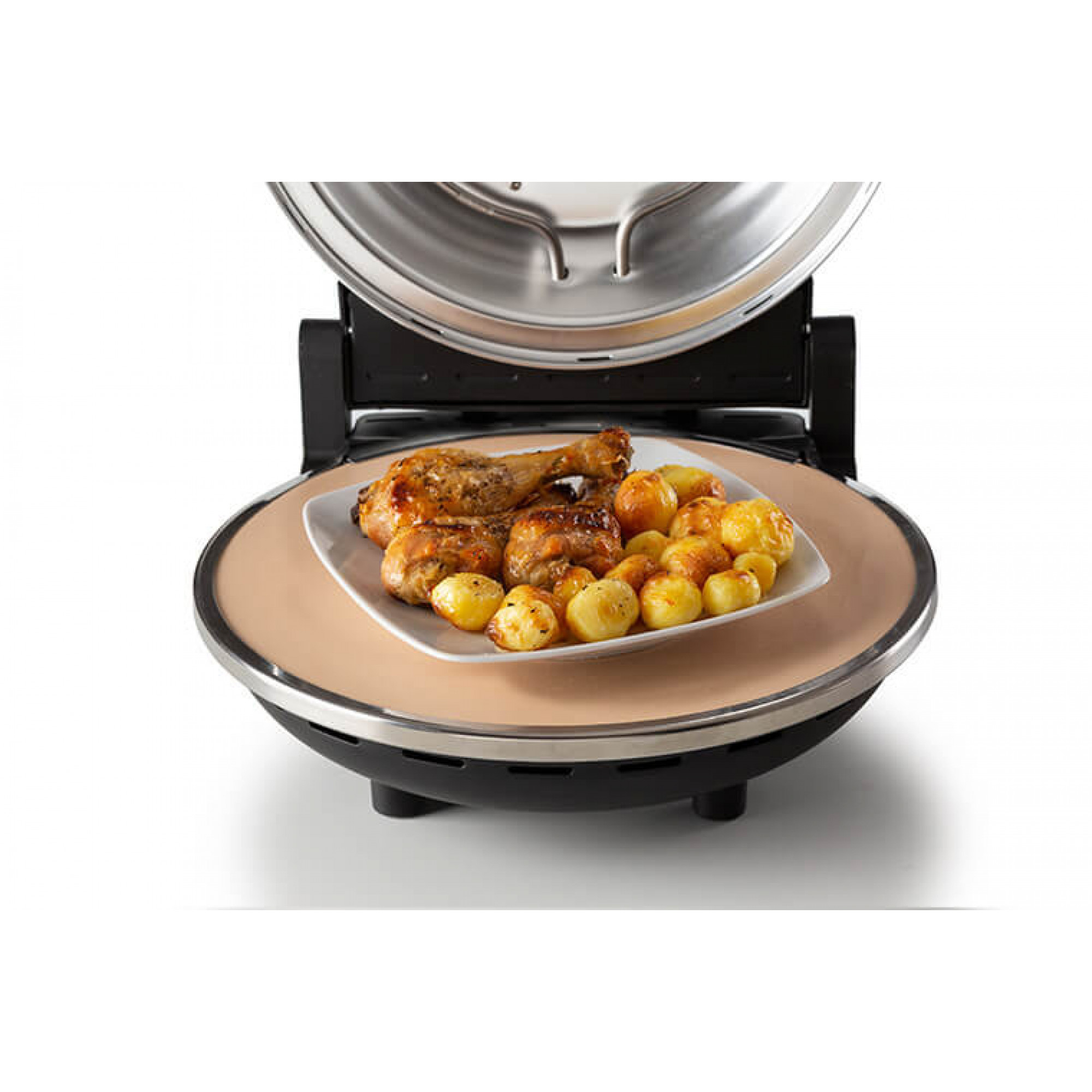 Ariete 917 Pizza Oven - Pizza in 4 minutes - Refractory stone plate with non-stick treatment - Max temperature 400 ° - 1200 Watt - Timer 30 '- Black – image 8