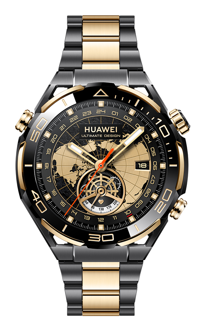 Huawei Watch Ultimate Design 381 cm (1.5") AMOLED 49.4 mm Digitale 466 x 466 Pixel Nero Oro GPS (satellitare)