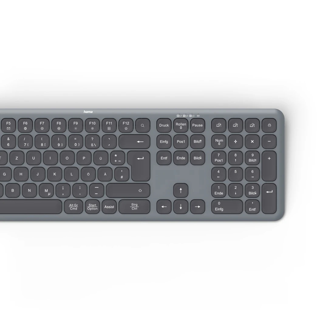 Hama WK-550 keyboard Home/Office RF Wireless + Bluetooth QWERTZ Swiss Black, Dark Grey – image 6