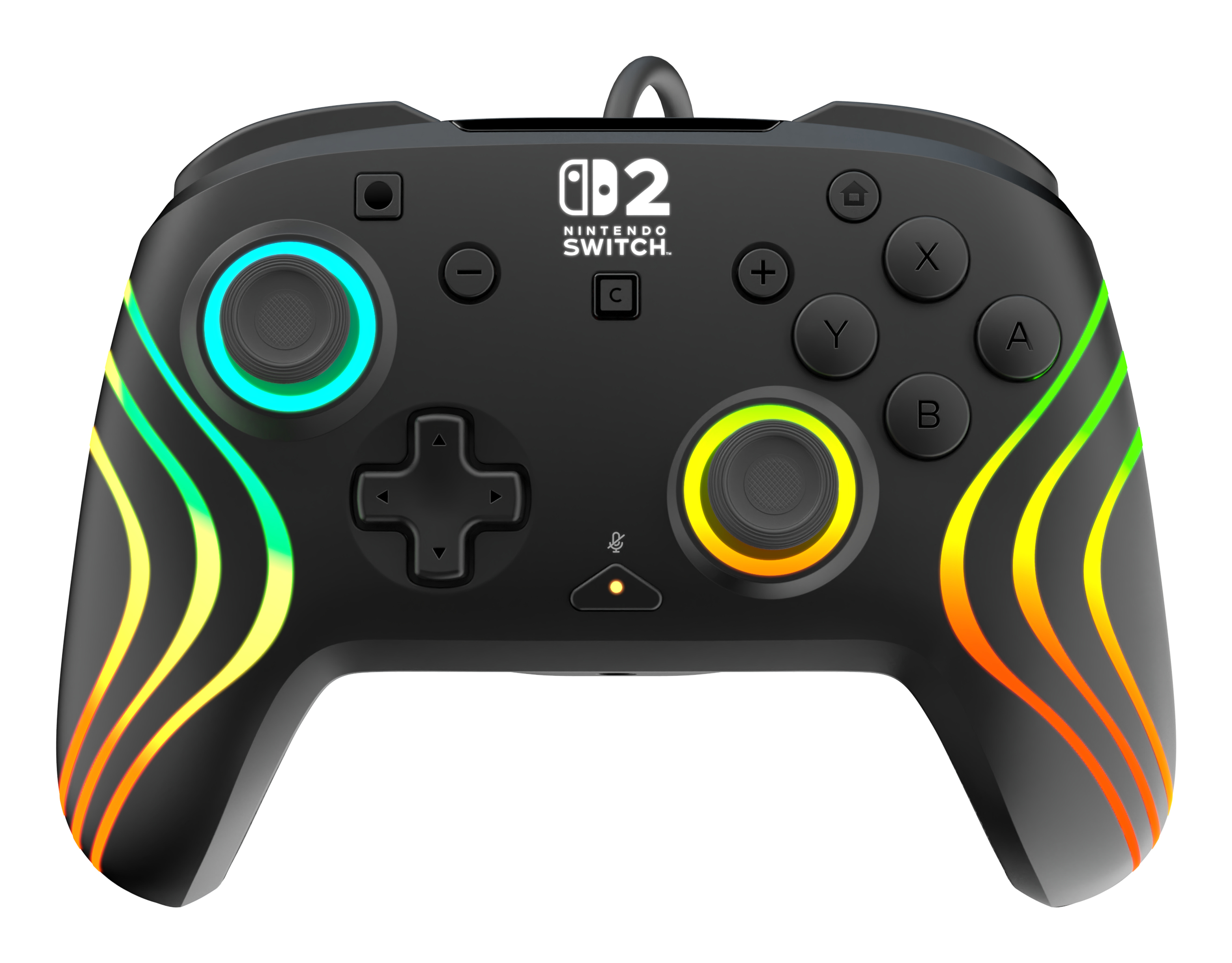 Turtle Beach Afterglow Wave Noir Manette de gaming RGB filaire Sous licence officielle pour Nintendo Switch 2