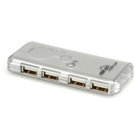 Nilox NX120200101 interface hub 480 Mbit/s Silver, Transparent