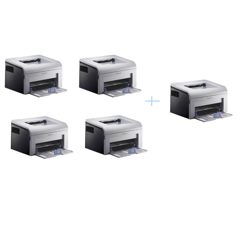 Samsung Kit: 4x ML-2010R Mono Laser Printers + 1 FREE