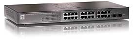 LevelOne 24G+ 2SFP L2 SNMP Stacking Switch