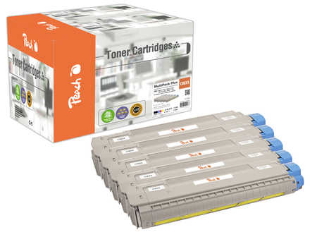 Peach 112312 toner cartridge 5 pc(s) Compatible Black, Cyan, Magenta, Yellow