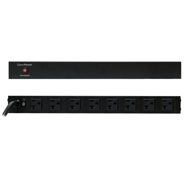 CyberPower PDU20B8R power distribution unit (PDU) 8 AC outlet(s) 1U Black – image 2