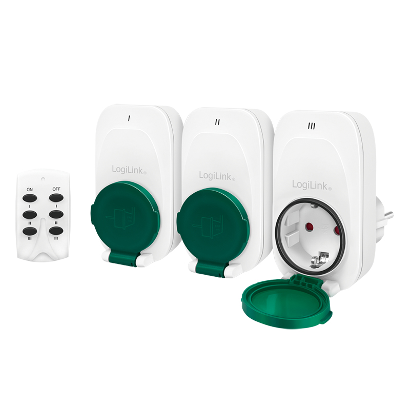 LogiLink EC0008 smart plug Green, White